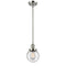 Beacon Mini Pendant shown in the Polished Nickel finish with a Seedy shade