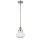 Olean Mini Pendant shown in the Polished Nickel finish with a Clear shade