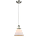 Cone Mini Pendant shown in the Polished Nickel finish with a Matte White shade