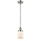 Bell Mini Pendant shown in the Polished Nickel finish with a Matte White shade