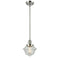 Oxford Mini Pendant shown in the Polished Nickel finish with a Seedy shade