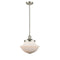 Oxford Mini Pendant shown in the Polished Nickel finish with a Matte White shade