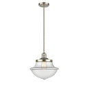 Oxford Mini Pendant shown in the Polished Nickel finish with a Clear shade