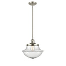 Oxford Mini Pendant shown in the Polished Nickel finish with a Seedy shade