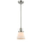 Cone Mini Pendant shown in the Polished Nickel finish with a Matte White shade