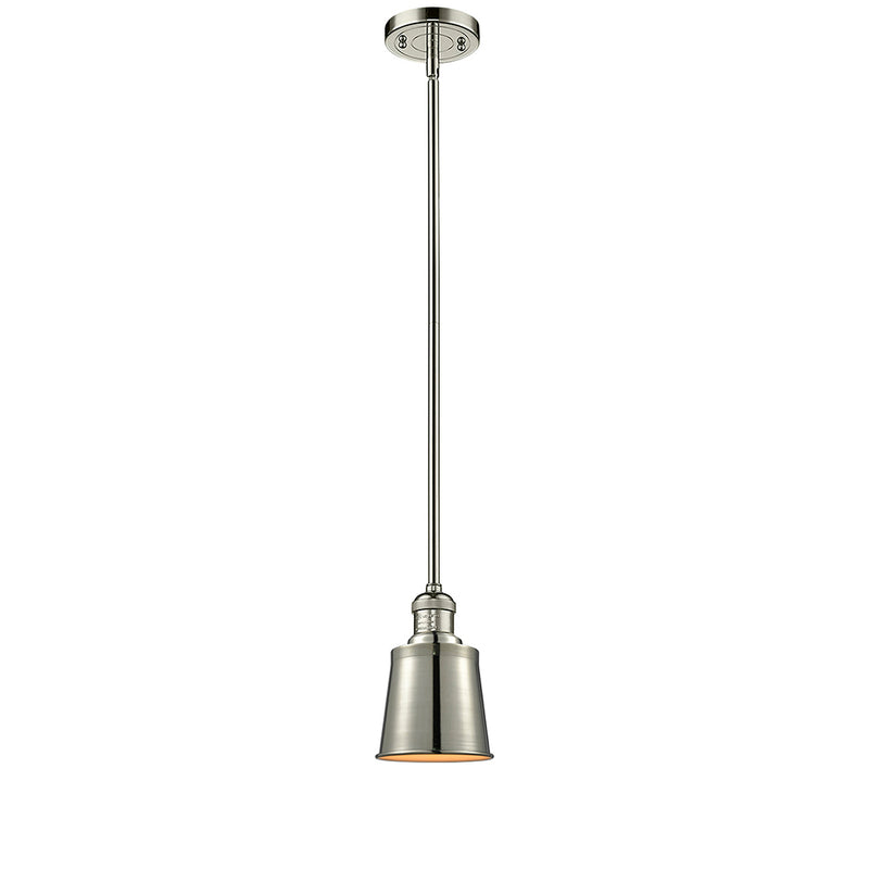 Addison Mini Pendant shown in the Polished Nickel finish with a Polished Nickel shade