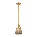 Chatham Mini Pendant shown in the Satin Gold finish with a Mercury shade