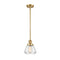 Fulton Mini Pendant shown in the Satin Gold finish with a Clear shade