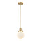 Beacon Mini Pendant shown in the Satin Gold finish with a Matte White shade