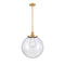 Beacon Pendant shown in the Satin Gold finish with a Clear shade