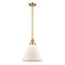 Cone Mini Pendant shown in the Satin Gold finish with a Matte White shade