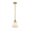 Cone Mini Pendant shown in the Satin Gold finish with a Matte White shade