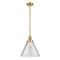 Cone Mini Pendant shown in the Satin Gold finish with a Clear shade