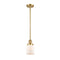 Bell Mini Pendant shown in the Satin Gold finish with a Matte White shade