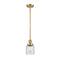 Bell Mini Pendant shown in the Satin Gold finish with a Clear shade