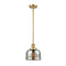 Bell Mini Pendant shown in the Satin Gold finish with a Silver Plated Mercury shade