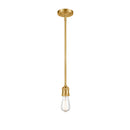 Bare Bulb Mini Pendant shown in the Satin Gold finish