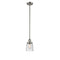 Bell Mini Pendant shown in the Brushed Satin Nickel finish with a Seedy shade