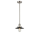 Innovations Lighting Railroad 1 Light 8" Mini Pendant 201S-SN-M6-BK