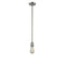 Bare Bulb Mini Pendant shown in the Brushed Satin Nickel finish