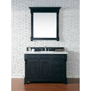 James Martin Brookfield 48" Antique Black Single Vanity with 3 cm Classic White Quartz Top 147-114-5236-3CLW