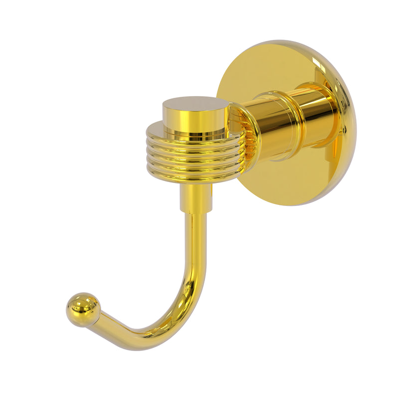 Allied Brass Continental Collection Robe Hook with Groovy Accents 2020G-PB