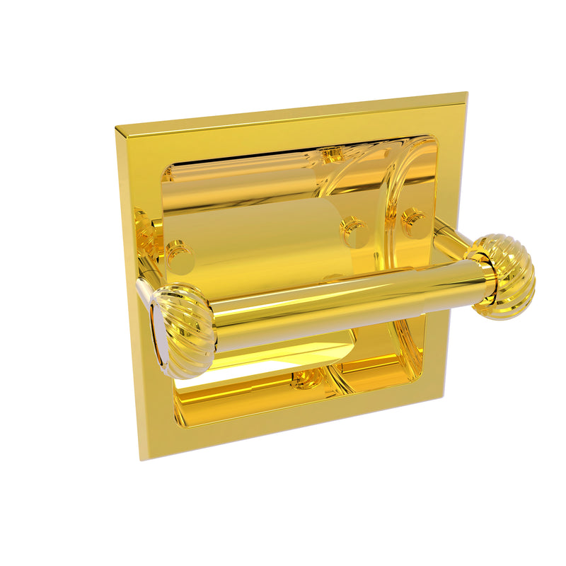 Allied Brass Continental Collection Recessed Toilet Tissue Holder with Twisted Accents 2024-CT-PB