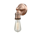 Bare Bulb Sconce shown in the Antique Copper finish