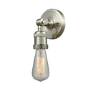 Bare Bulb Sconce shown in the Brushed Satin Nickel finish