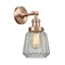 Chatham Sconce shown in the Antique Copper finish with a Clear shade