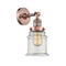 Canton Sconce shown in the Antique Copper finish with a Clear shade