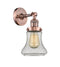 Innovations Lighting Bellmont 1-100 watt 6.5 inch Antique Copper Sconce with Seedy glass and Solid Brass 180 Degree Adjustable Swivel With Engraved Cast Cup 203ACG194