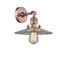 Halophane Sconce shown in the Antique Copper finish with a Clear Halophane shade