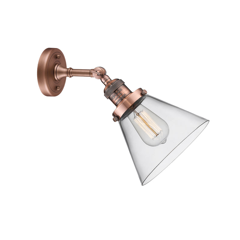 Innovations Lighting Large Cone 1 Light Sconce Part Of The Franklin Restoration Collection 203-AC-G42