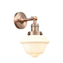 Oxford Sconce shown in the Antique Copper finish with a Matte White shade