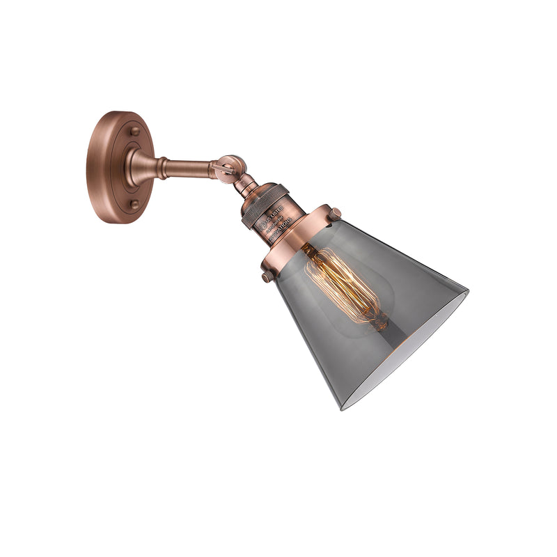 Innovations Lighting Small Cone 1 Light Sconce Part Of The Franklin Restoration Collection 203-AC-G63-LED