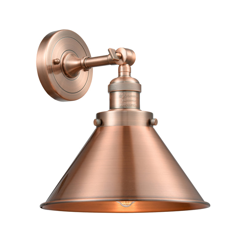 Briarcliff Sconce shown in the Antique Copper finish with a Antique Copper shade