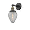 Geneseo Sconce shown in the Black Antique Brass finish with a Clear Crackled shade