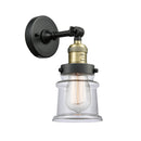 Canton Sconce shown in the Black Antique Brass finish with a Clear shade