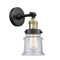 Canton Sconce shown in the Black Antique Brass finish with a Seedy shade