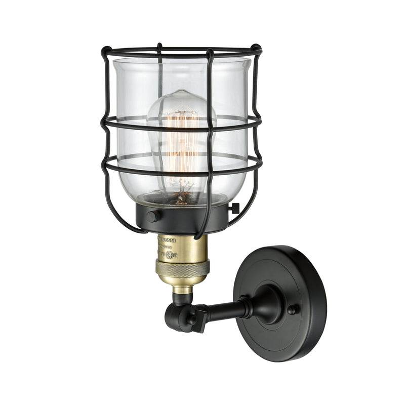 Innovations Lighting Small Bell Cage 1 Light Sconce Part Of The Franklin Restoration Collection 203-BAB-G52-CE