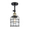 Innovations Lighting Small Bell Cage 1 Light Sconce Part Of The Franklin Restoration Collection 203-BAB-G52-CE