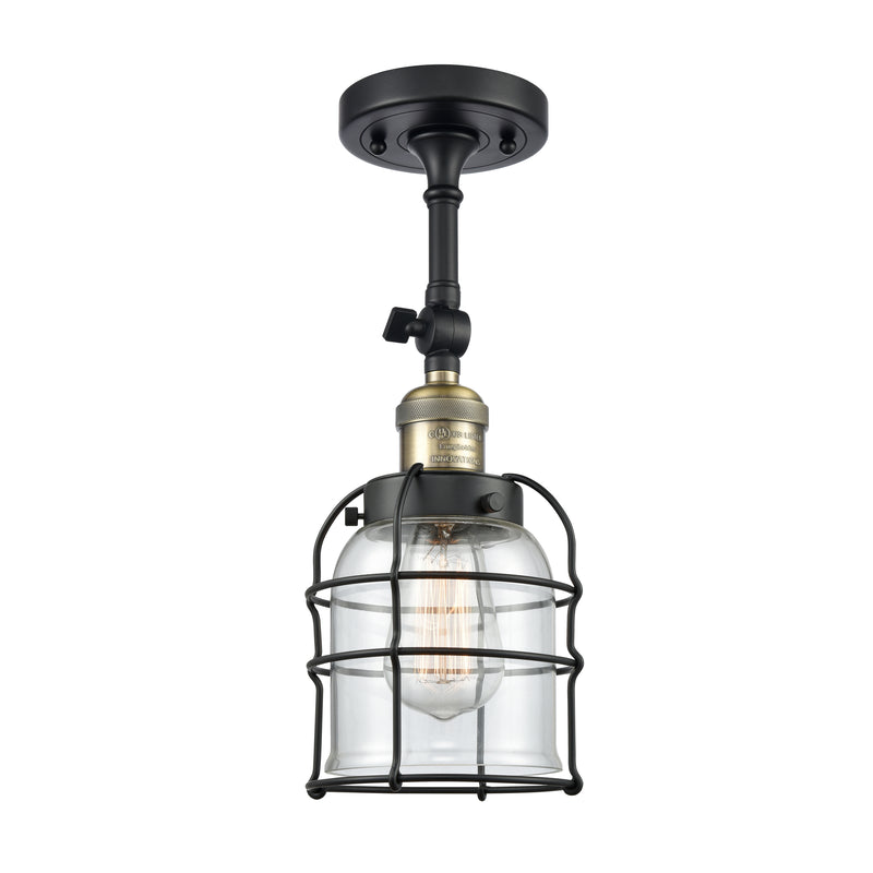 Innovations Lighting Small Bell Cage 1 Light Sconce Part Of The Franklin Restoration Collection 203-BAB-G52-CE