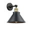 Briarcliff Sconce shown in the Black Antique Brass finish with a Matte Black shade