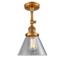 Innovations Lighting Large Cone 1 Light Sconce Part Of The Franklin Restoration Collection 203-BB-G42-LED