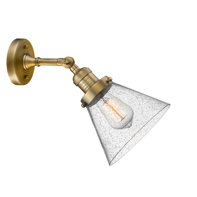 Innovations Lighting Large Cone 1 Light Sconce Part Of The Franklin Restoration Collection 203-BB-G44-LED