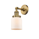 Bell Sconce shown in the Brushed Brass finish with a Matte White shade