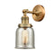 Bell Sconce shown in the Brushed Brass finish with a Silver Plated Mercury shade