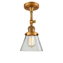 Innovations Lighting Small Cone 1 Light Sconce Part Of The Franklin Restoration Collection 203-BB-G62-LED