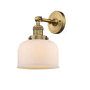 Bell Sconce shown in the Brushed Brass finish with a Matte White shade